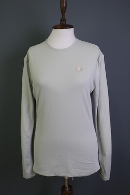 Gianfranco Ferre Sport Grey Crew Neck Long Sleeve Base Layer Top Blouse Size L