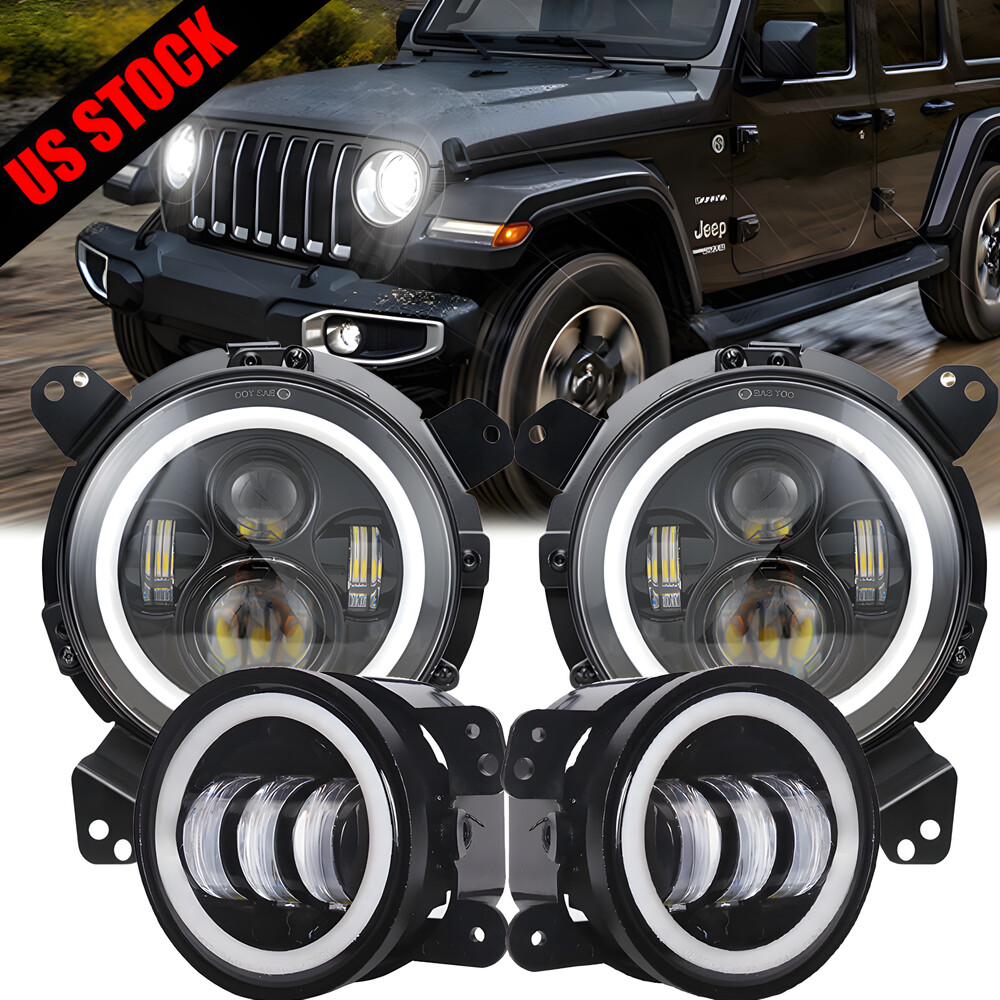 For Jeep Wrangler JL Gladiator JT 2018-2023 130W Halo Led