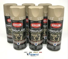 KRYLON 4291-6 PACK KHAKI Camouflage Non-Reflective Ultra-Flat Finish Spray Paint