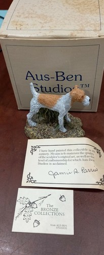 Airdale Figurine by Marsha A. Richardson HandPainted Kennel Collection White/tan