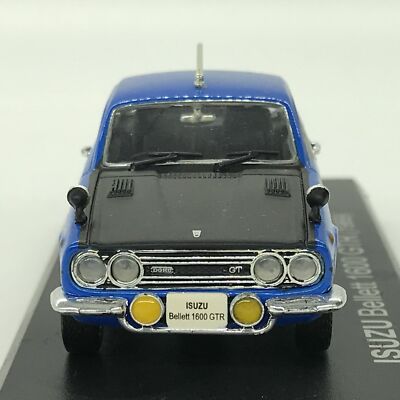 Mini Car Isuzu Bellett 1600 GTR 1969 Blue 1/43 Scale Box Display