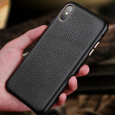 Mirada de negocios de lujo teléfono caso cubierta de piel sintética para iPhone XR XS 7 8 SE X