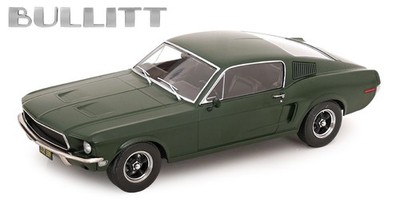 KK Scale 1:18 FORD MUSTANG GT FASTBACK FLAT GREEN 1968  BULLITT  Diecast Model