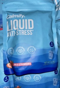 Calmify Liquid Anti-Stress Drink Mix, Strawberry Flavor, 10 Pack