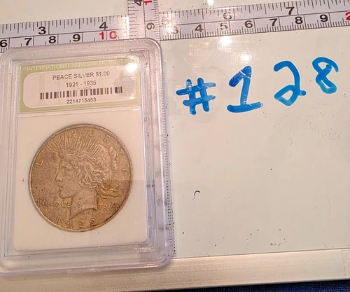 1922 Peace Silver Dollar Coin/ Very Good Condition / 128