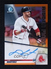 2020 Bowman Hidden Finds Chrome Orange Refractor 12/25 JD Martinez Auto 14hk