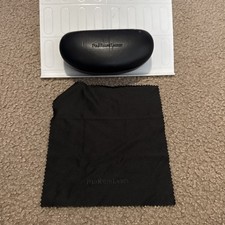 Polo Ralph Lauren EyeGlass Case Black Hard Clam Shell Glasses Case Cloth