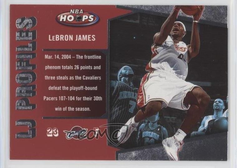 2005-06 NBA Hoops LJ Profiles LeBron James #LBJ-19 02v3