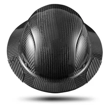 Lift Safety HDC-15KG Dax Carbon Full Brim Fiber Composite Hard Hat - Matte Black