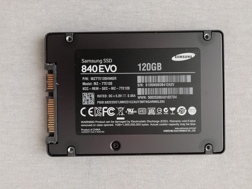 Samsung 840 EVO 120GB SSD – 2,5” SATA – MZ-7TE120