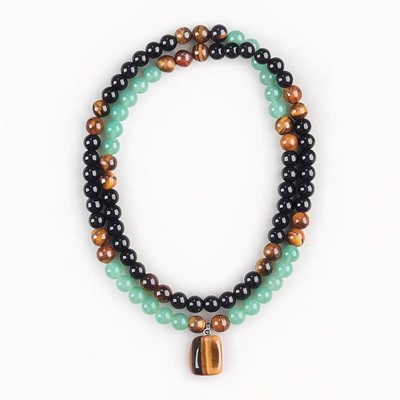 Money Attraction Necklace & Tiger Eye Pendant Healing Crystal Stone Jewelry Gift