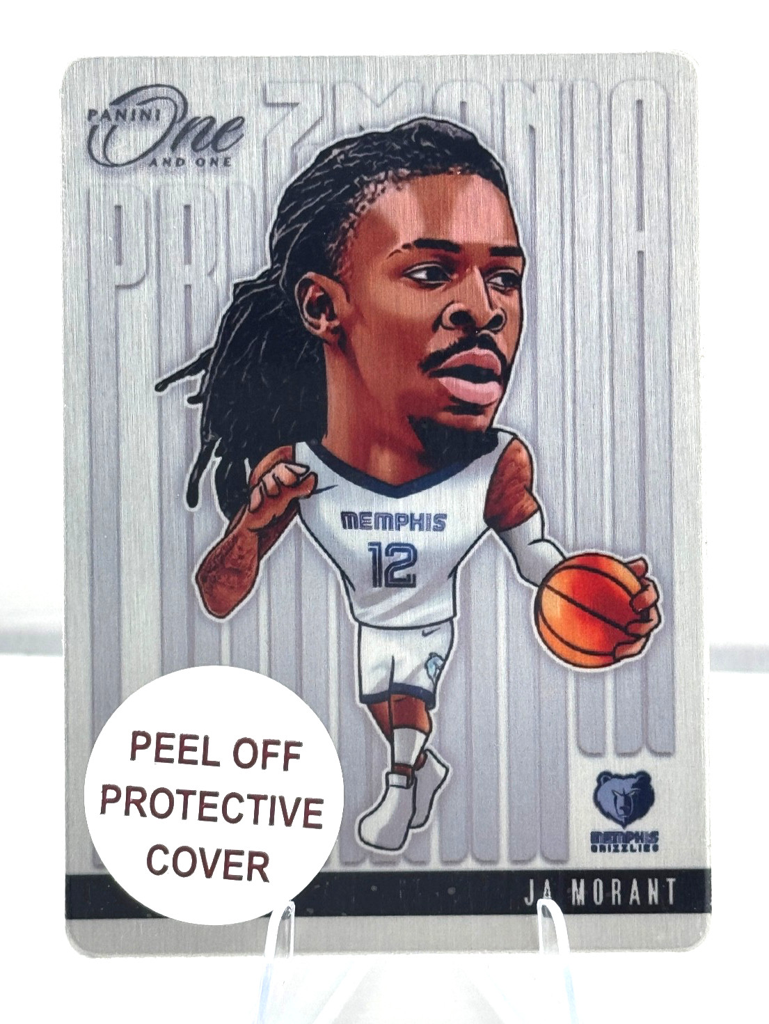 2024-25 Panini One And One Ja Morant Prizmania Metal Card
