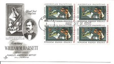 US Scott #1386, First Day Cover 12/3/69 Boston Block Harnett