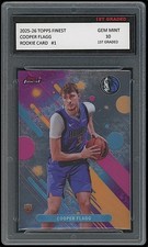 Cooper Flagg 2025-26 Topps Finest Dallas Mavericks Rookie Card RC 1st Graded 10