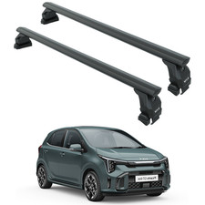 For Kia Picanto 2024-2025 Roof Rack System, Aluminium Cross Bar, Normal Roof, Bl