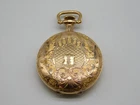 ANTIQUE GOLD FILLED ELGIN NAT'L WATCH CO RAILROAD HUNTER LAPEL POCKET WATCH RUNS