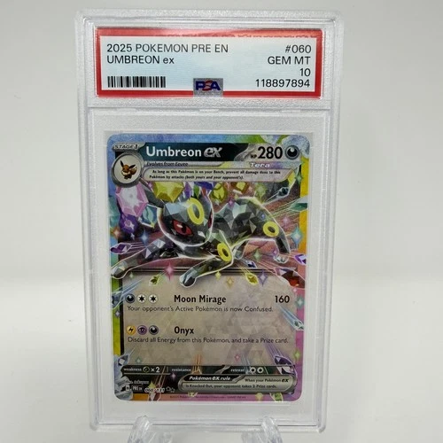 Pokémon Umbreon ex Holo Double Rare 060/131 Prismatic Evolutions PSA 10