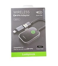 Luckymore Carplay Adapter Converts Wired to Wireless Dongle WL01-C - Black