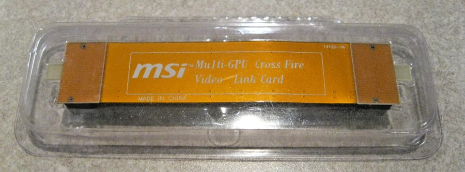 4'' MSI Multi-GPU Cross Fire Video Link Card Model 14120-0A - Image 2 of 2
