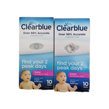 Clearblue Advanced 2 Peak Days Digital Ovulation Test 10 Tests Exp 7/27+