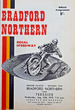 Speedway - Bradford Northern v  Teesside  12 August 1970