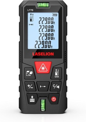LT70 Laser Distance Meter   70m 229ft Range High Accuracy Multiple Measuremen...