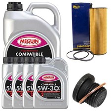 Motoröl Filter Set 5W-30 Plus Meguin 9 Liter + Schraube für Audi Porsche VW 3.0