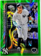 🔥 [CHASE PACK] 2025 Topps Chrome #99 Aaron Judge Green Lava Ref. #/99 READ