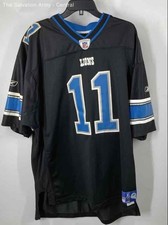 Reebok Mens Black Detroit Lions Roy Williams 11 Football-NFL Jersey Size XL