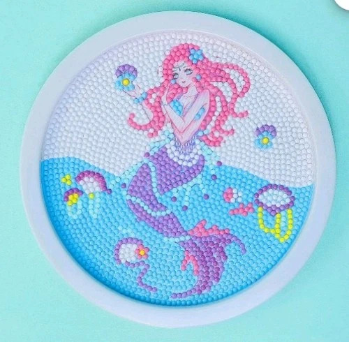 Mystic Mermaid Round Diamond Art Kit Craft Kit, Gift For Kids Adults Diamond Art