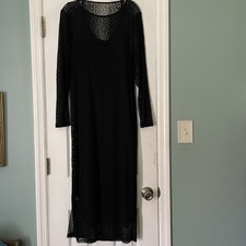 Vince Camuto Women's Size XL Sheer Cheetah Print Lace Adjustable Overlay Dress