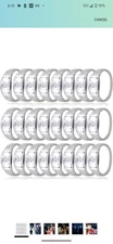 50 White Sound Activated LED Bracelets Light Up Flashing Voice Control Bangle