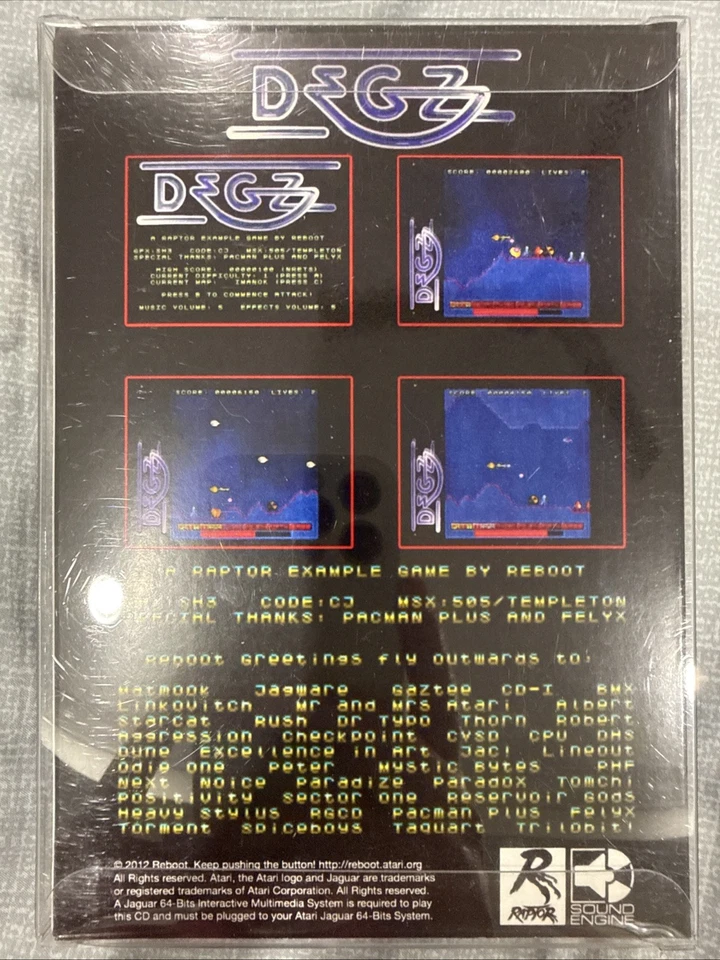 Atari Jaguar DEGZ Cartridge Original Authentic Complete CIB - Image 2 of 3