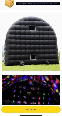 Large Black Inflatable Night Club 20x16.5x12Ft Inflatable Party Tent & Logo Area