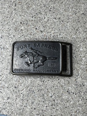 Pony Express Rider Overland Mail Carrier Company 1860 Belt Buckle