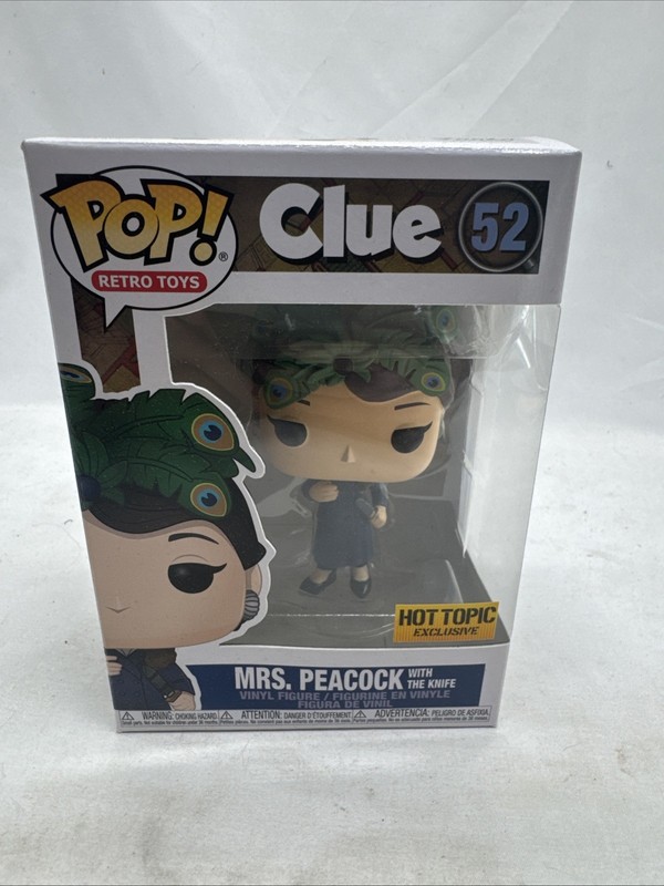 Funko Pop! #52 Clue Mrs.Peacock with the Knife Hot Topic Exclusive