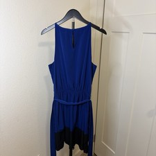 Express Mini Dress Royal Blue Sleeveless Women's Size Medium Fit and Flare