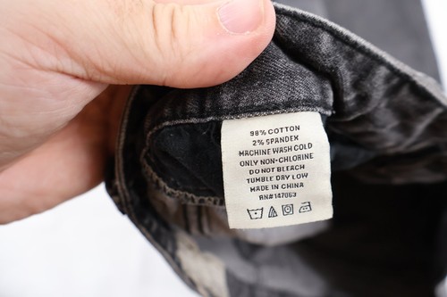 Jeans CCS Uomo 32x32 (*32/30,5) Nero Lavaggio Denim Pantaloni Elasticizzati Vestibilità Dritta - Foto 13 di 16