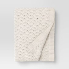 Chunky Chenille Throw Ivory - Threshold
