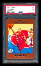 2007-08 TOPPS #94 T.J. FORD COPPER PARALLEL RAPTORS #27/50 PSA 5 POP 1 HIGHEST!