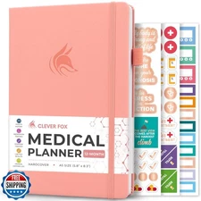 Clever Fox Compact A5 Medical Planner 12-Month – Medical Notebook