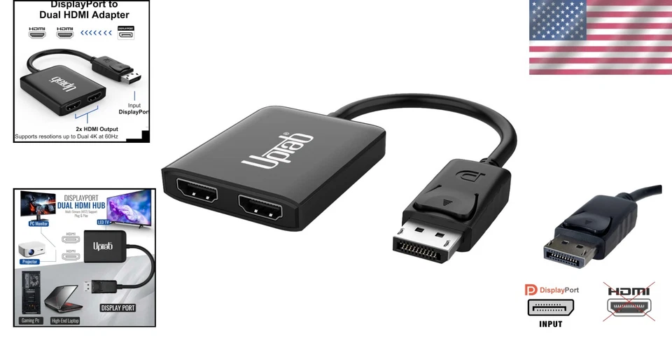 Leichter DisplayPort-auf-HDMI-Splitter - zwei 4K-Erweiterungen für Workstation - Bild 2 von 4