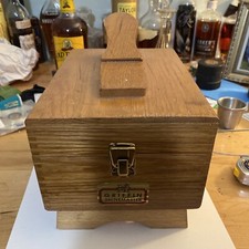 VINTAGE GRIFFIN SHINEMASTER WOOD SHOE SHINE BOX WITH BRUSH-POLISH  
