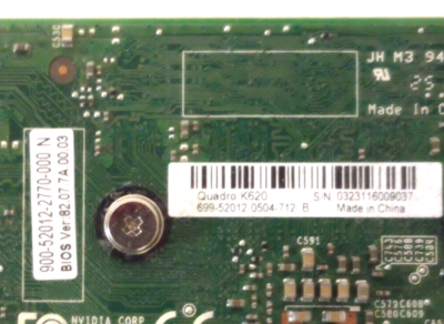 699-52012-0504-712 NVidia Quadro K620 2GB DDR3 Video Graphic Card
