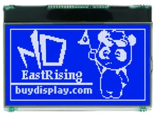 Blue 2.8"/128x64 Graphice LCD Display Module w/Metal Pin Connection w/Tutorial