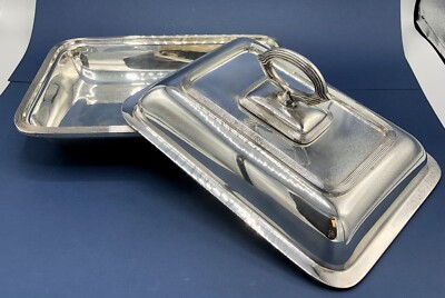 Antique Harrison Bros & Howson Alpha Silver Plate Covered Serving