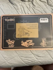 Toystub Counterweight Trebuchet w/ 4 wheels-3D Wooden Puzzle Model Building Kit