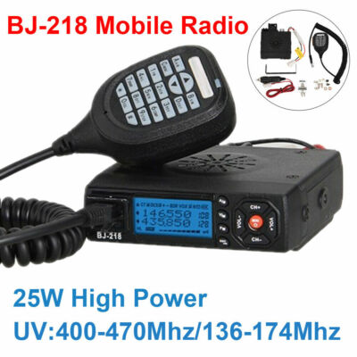 BJ-218 Mini Car Mobile Radio Walkie Talkie Vhf Uhf Dual Band Two Way Ham Radios