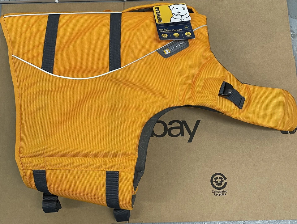 Abrigo flotador Ruffwear chaleco salvavidas para perro grande XL onda naranja nuevo con etiquetas 36-42 pulgadas  Foto 2 de 4