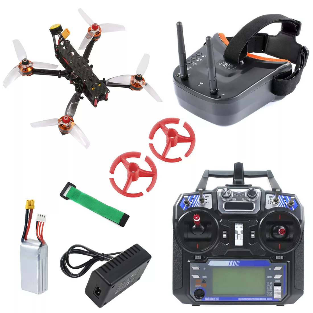 JMT F4 X1 175mm FPV Racing Drone Kit RTF with FPV Goggles Flysky Remote  Control